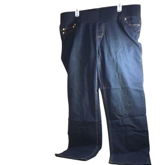 Oh! Mamma Maternity Jeans Style 19270P Dark Wash Size 2X NWT - Picture 1 of 8